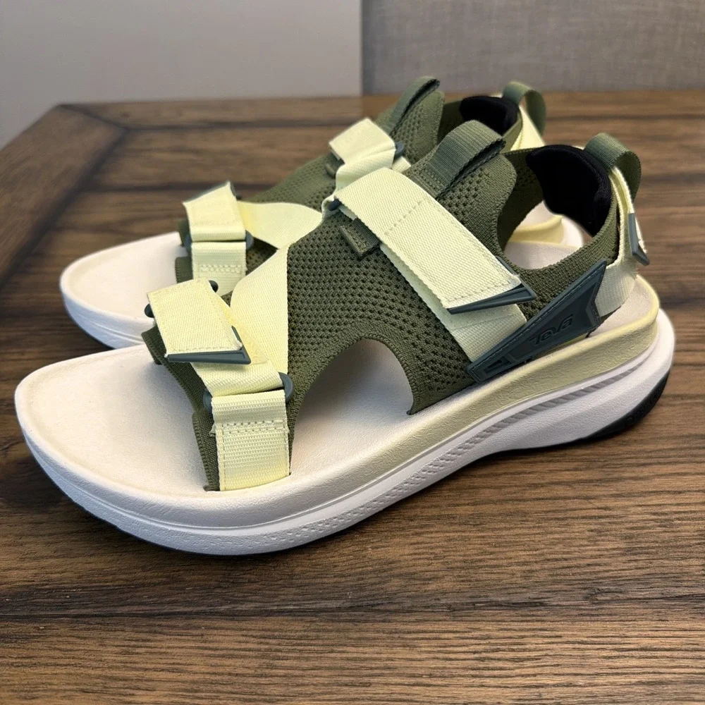 Teva M Aventrail Green Yellow Men Hiking Outdoor Trail Sandal Mens 11 ….G3